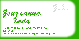 zsuzsanna kada business card